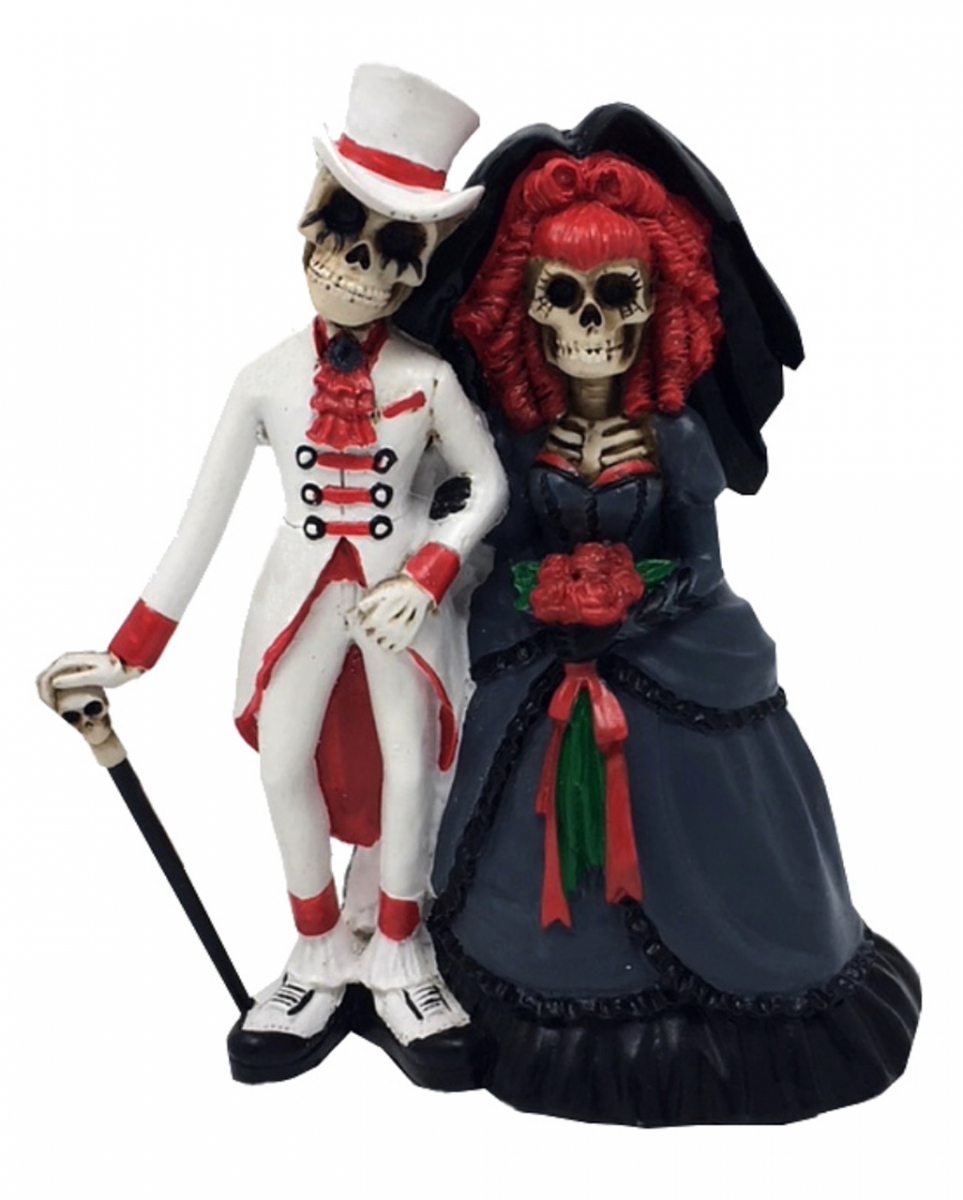 Skelett Gothic Hochzeitspaar 15cm