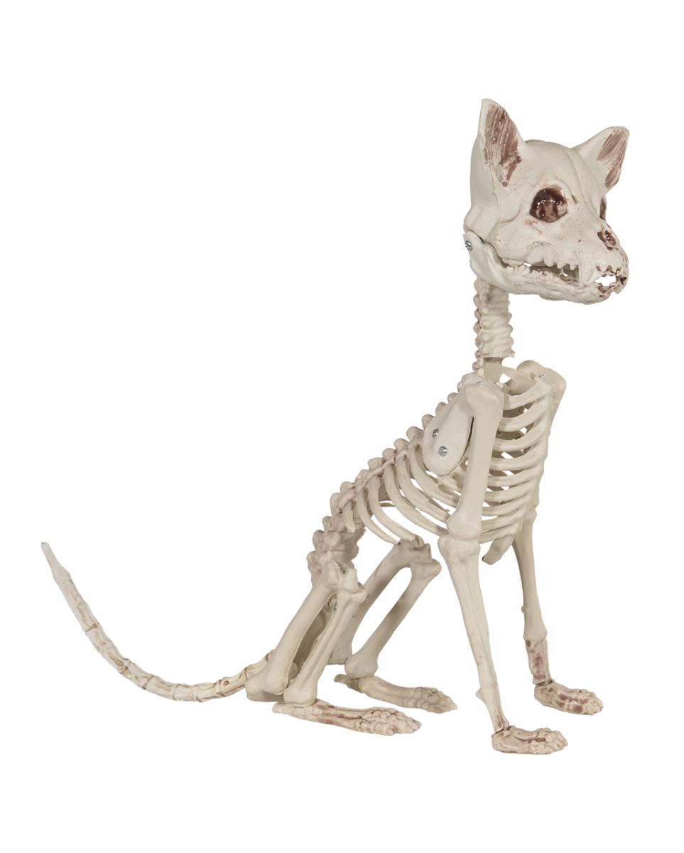 Sitzende Skelett Katze 48cm