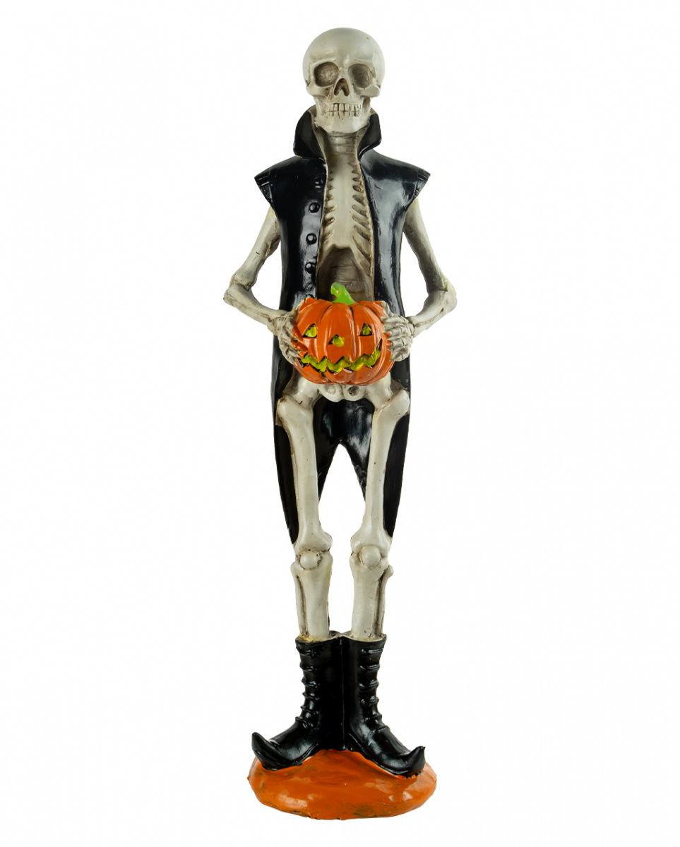 Skelett Figur mit Frack & Jack O'Lantern 36cm