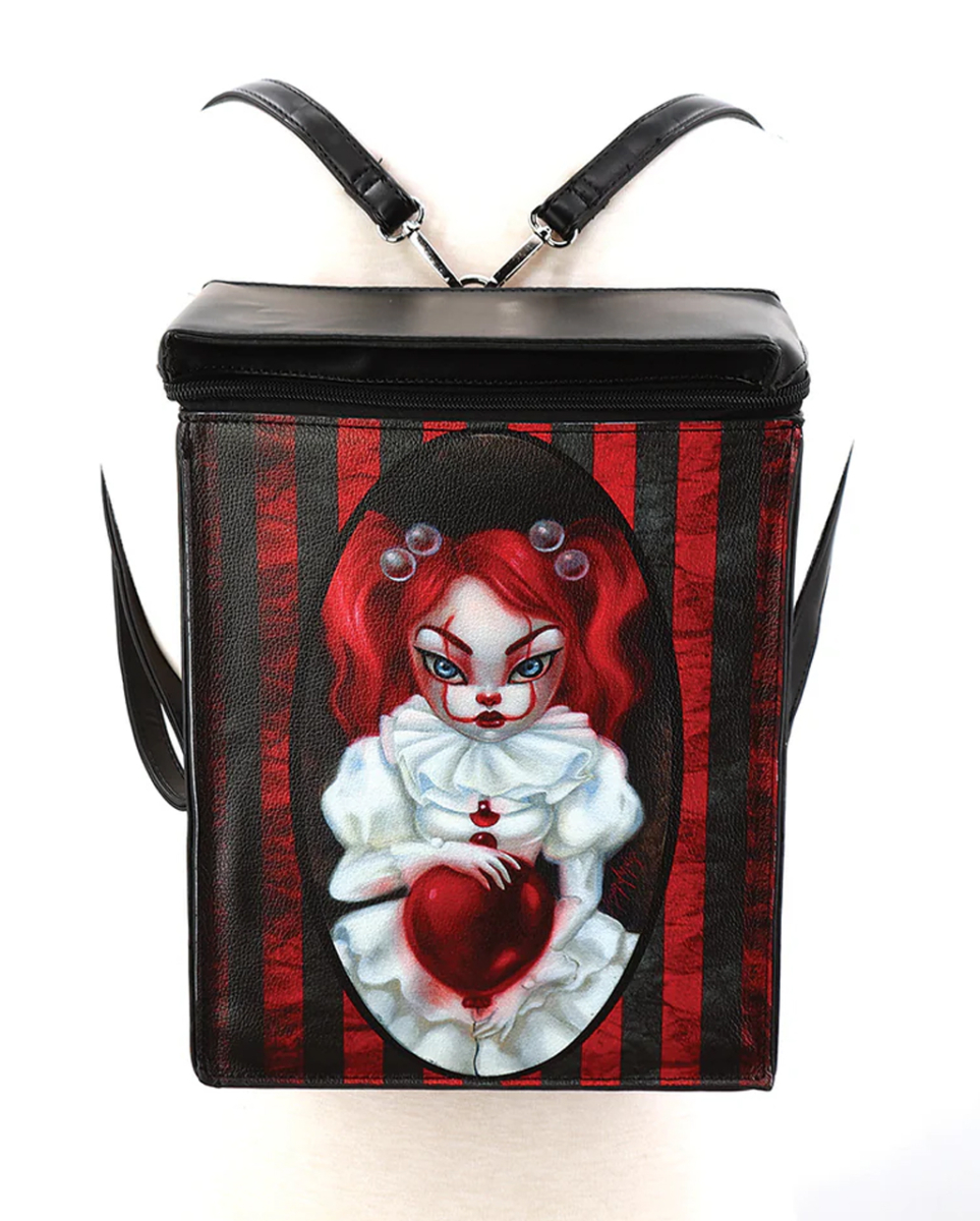 Grinsendes Clown Mädchen Mini Rucksack