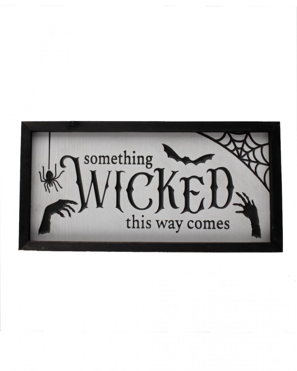 'Something Wicked this Way comes' Halloween Wandbild 40cm