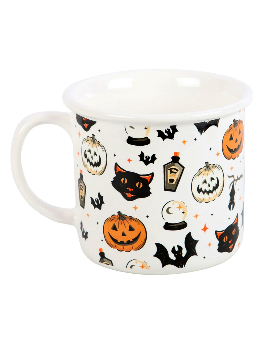 Grusel Katze & Kürbis Halloween Tasse