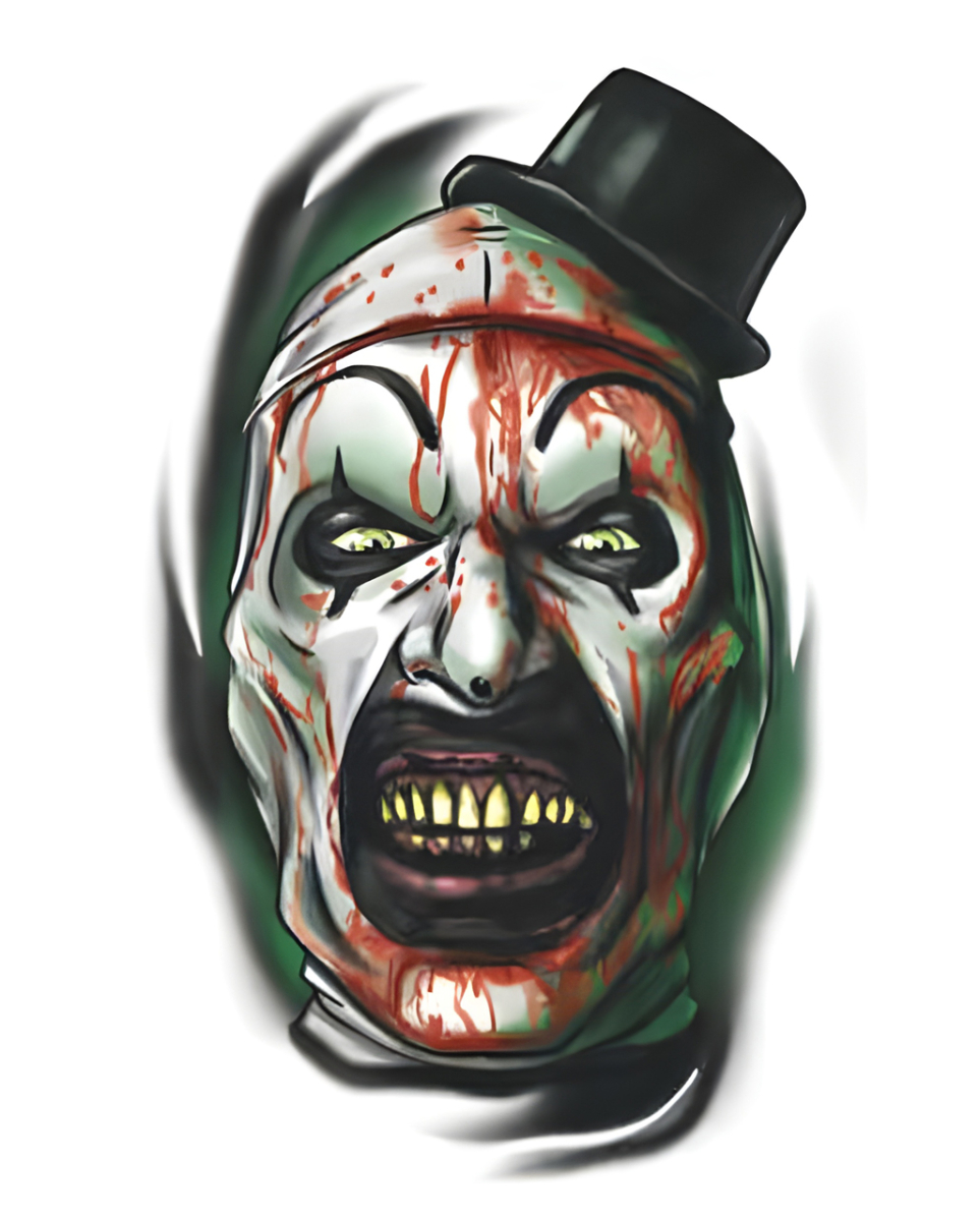Art the Clown - Terrifier Portrait Klebetattoo
