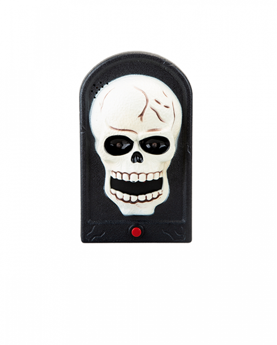 Totenschädel Klingel mit Licht & Sound