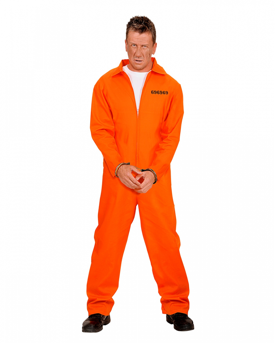 US-Sträfling Kostüm mit Handschellen