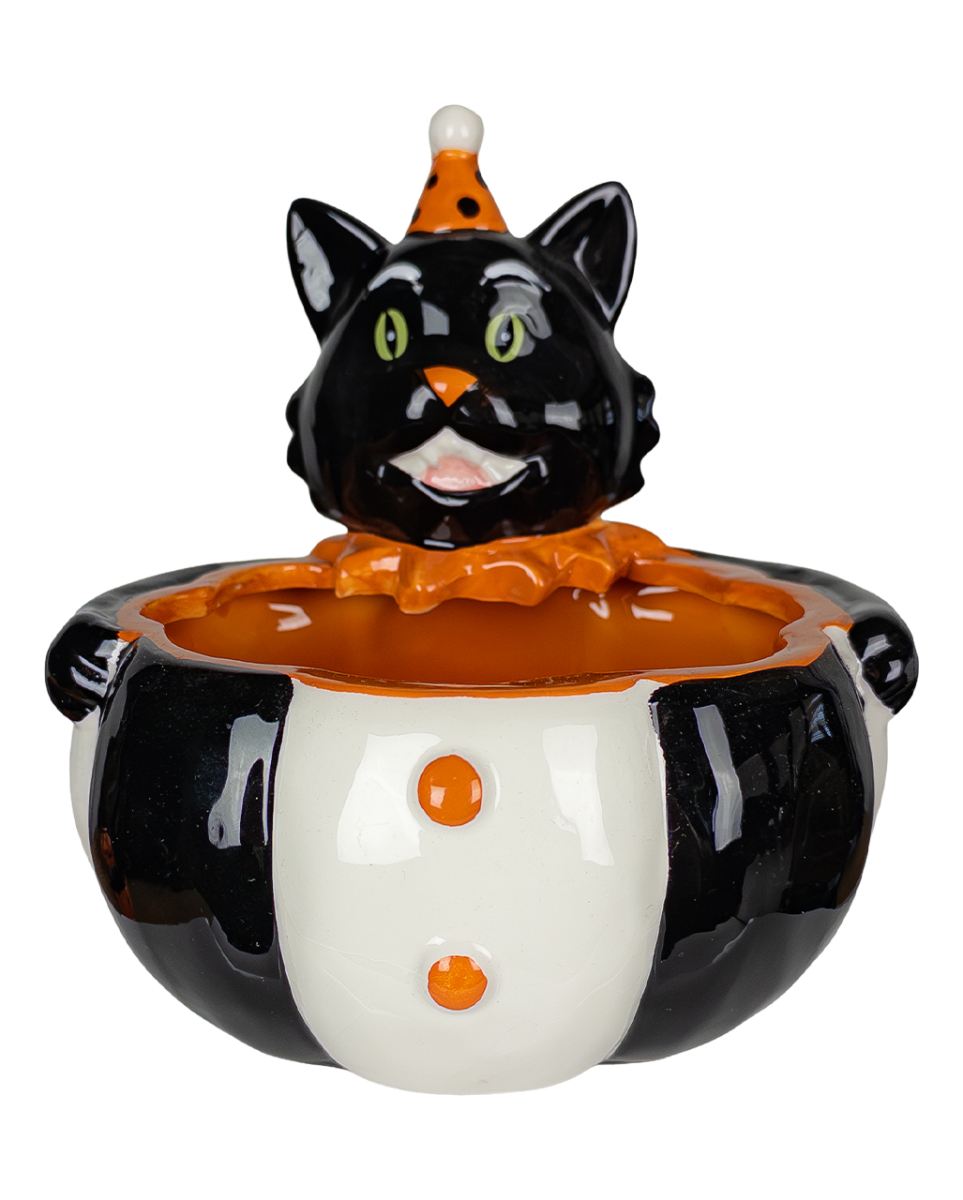 Vintage Süßigkeiten Schale Halloween Katze