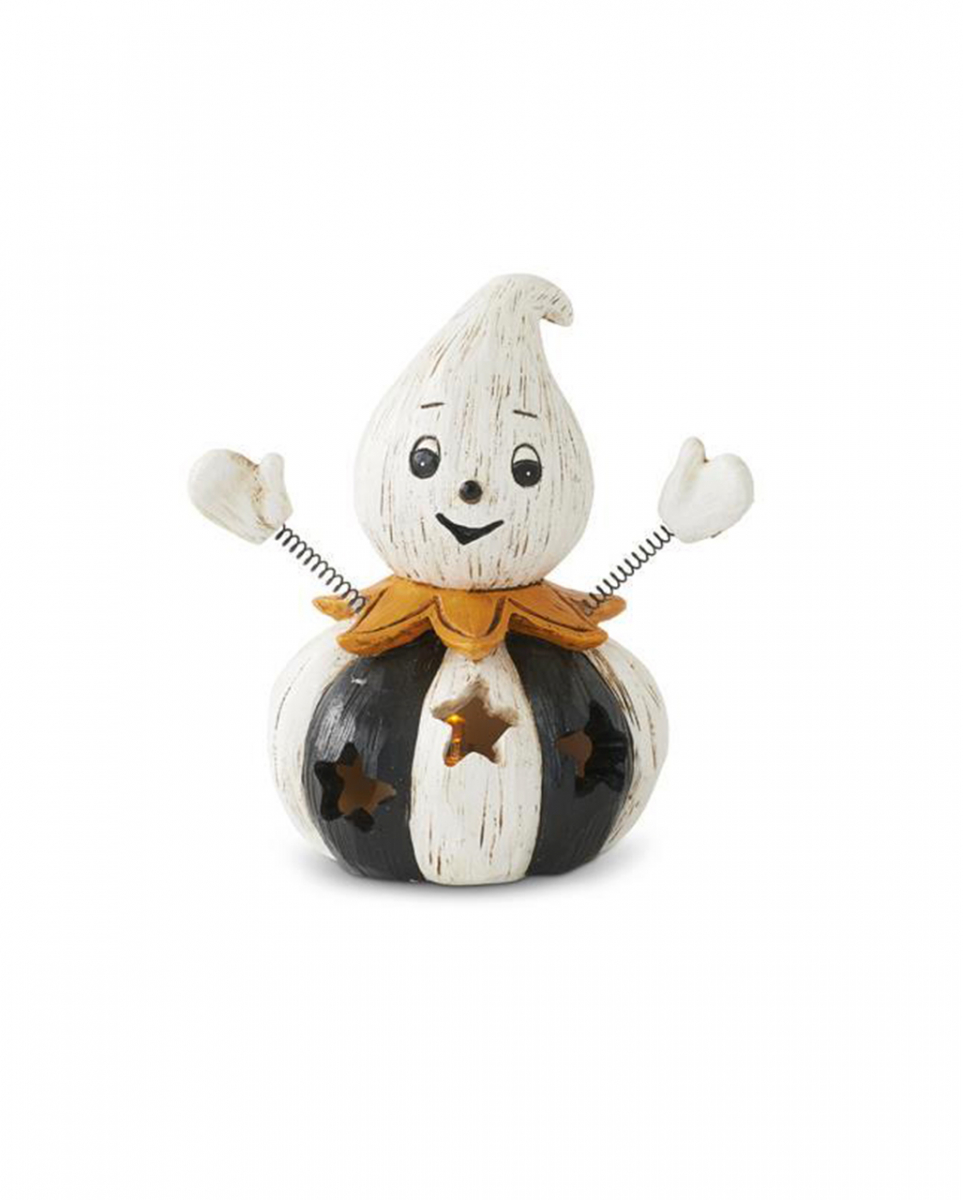 Vintage Halloween Kürbis Geist LED Figur 10cm