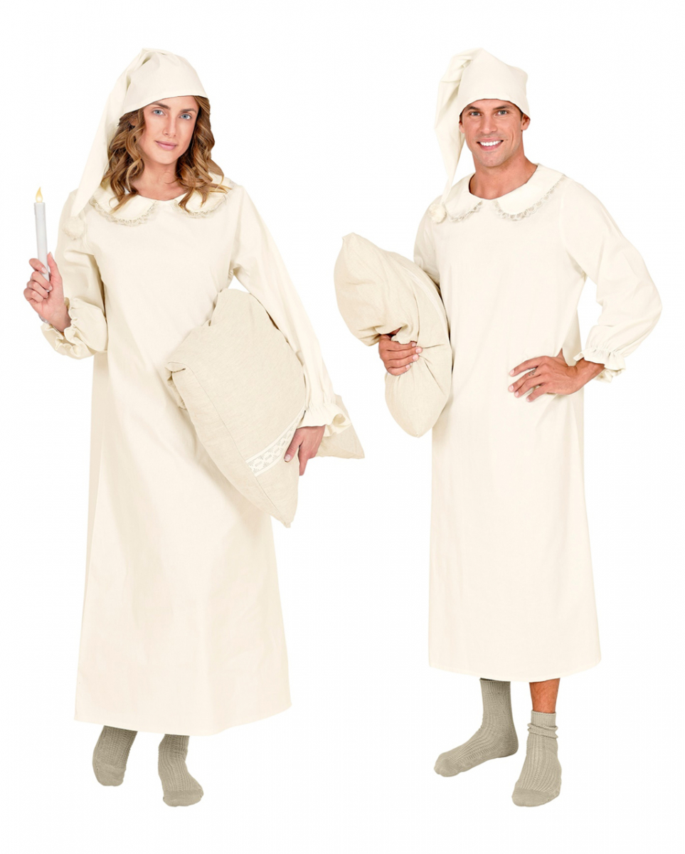 Retro Nachthemd mit Mütze