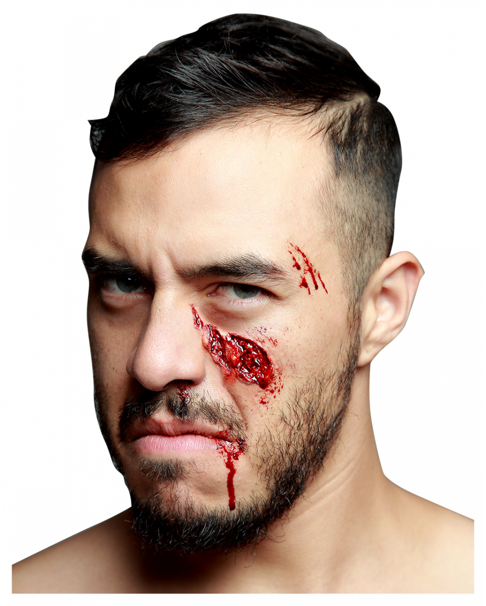 Tiefe Fleischwunde Latex Applikation