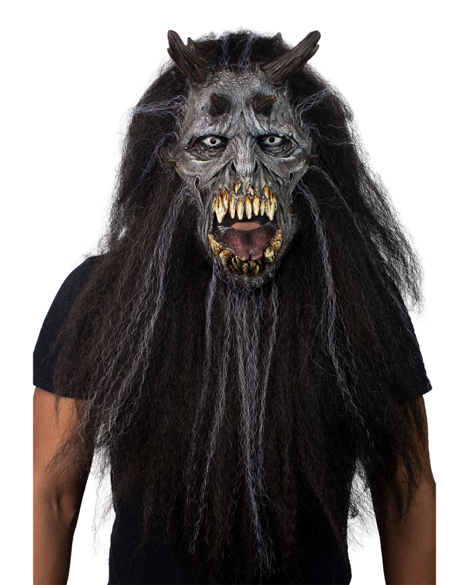 Wendigo Monster Maske mit Hörnern