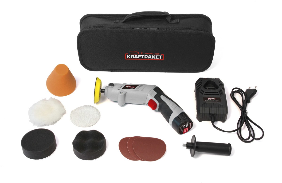 Dino KRAFTPAKET Akku Poliermaschine Multiplex - Set Polieranlage  640256