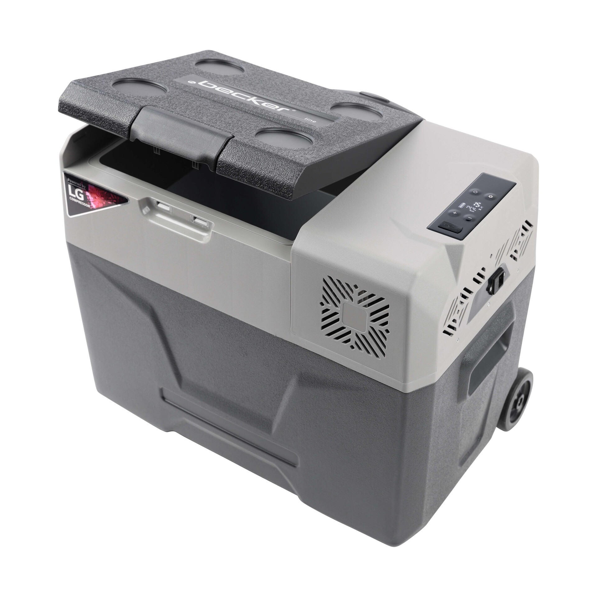 f.becker_line Kompressor-Kühlbox 40l Kühlbox Grau  90410001