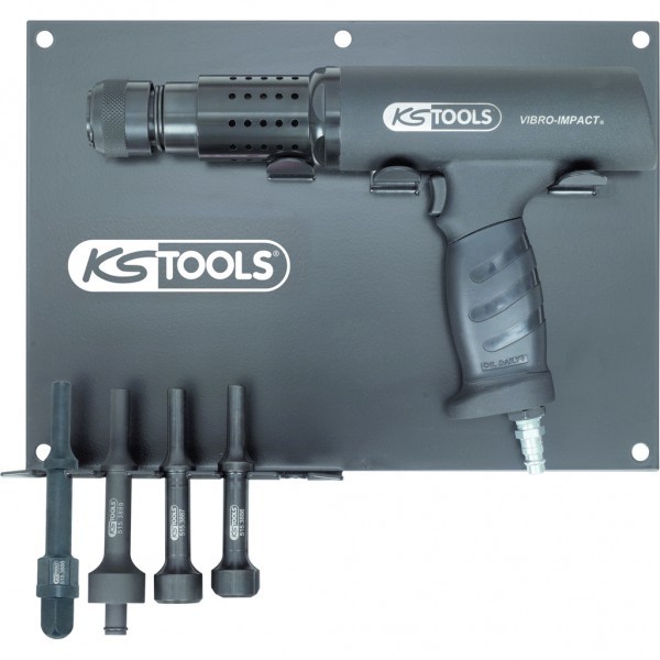 KS TOOLS Vibro-Impact Druckluft-Meißelhammer-Satz, 6-tlg Meißelhammer-Satz (Druckluft)  515.3880