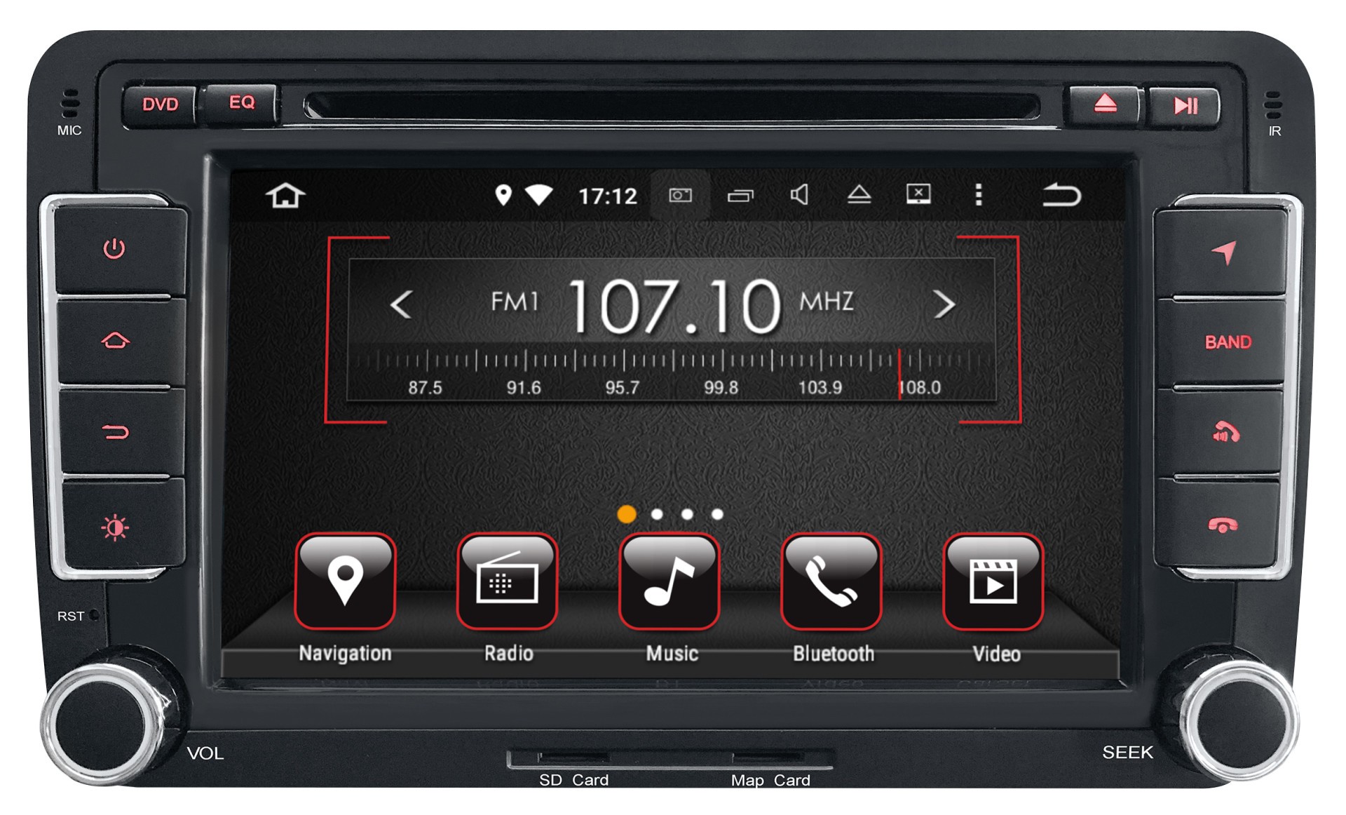 PHONOCAR Media Station 7' DVD Android für Volkswagen incl. Navi Radio/Navigationssystem-Kombination  VM117E