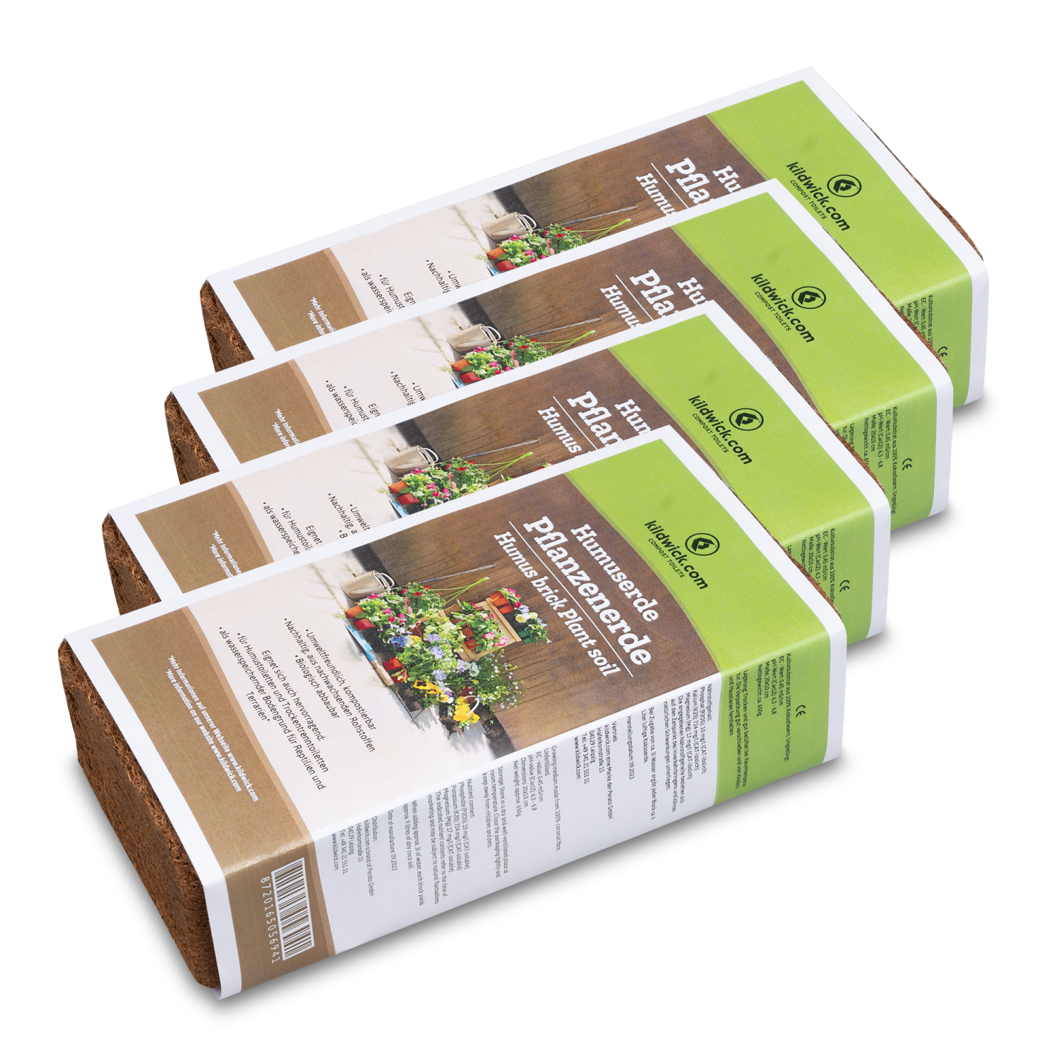 Kildwick Humuserde/Kokosziegel 4 x 650 g (5,00 € pro 1 kg)