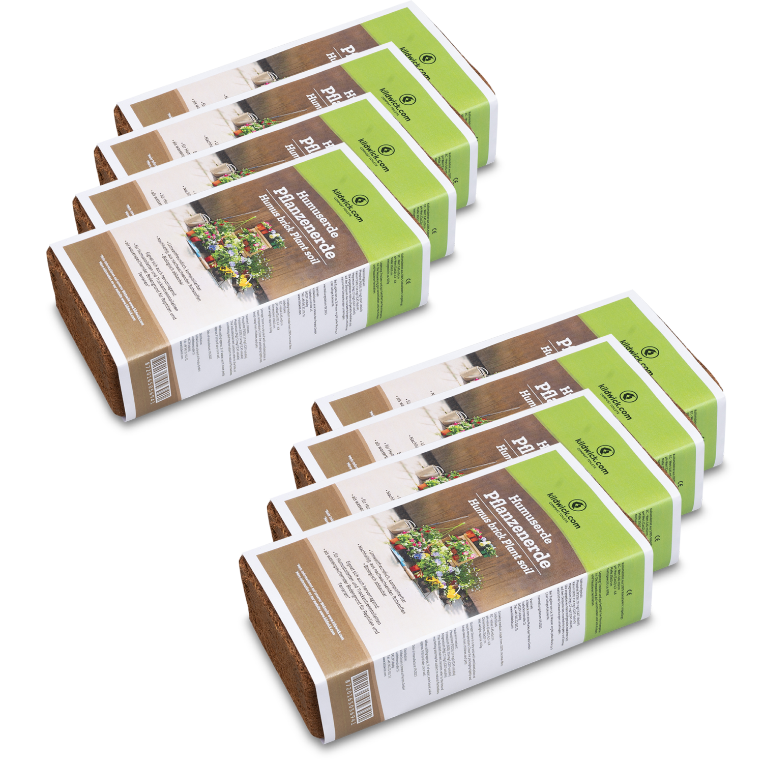 Kildwick Humuserde/Kokosziegel 8 x 650 g (3,46 € pro 1 kg)