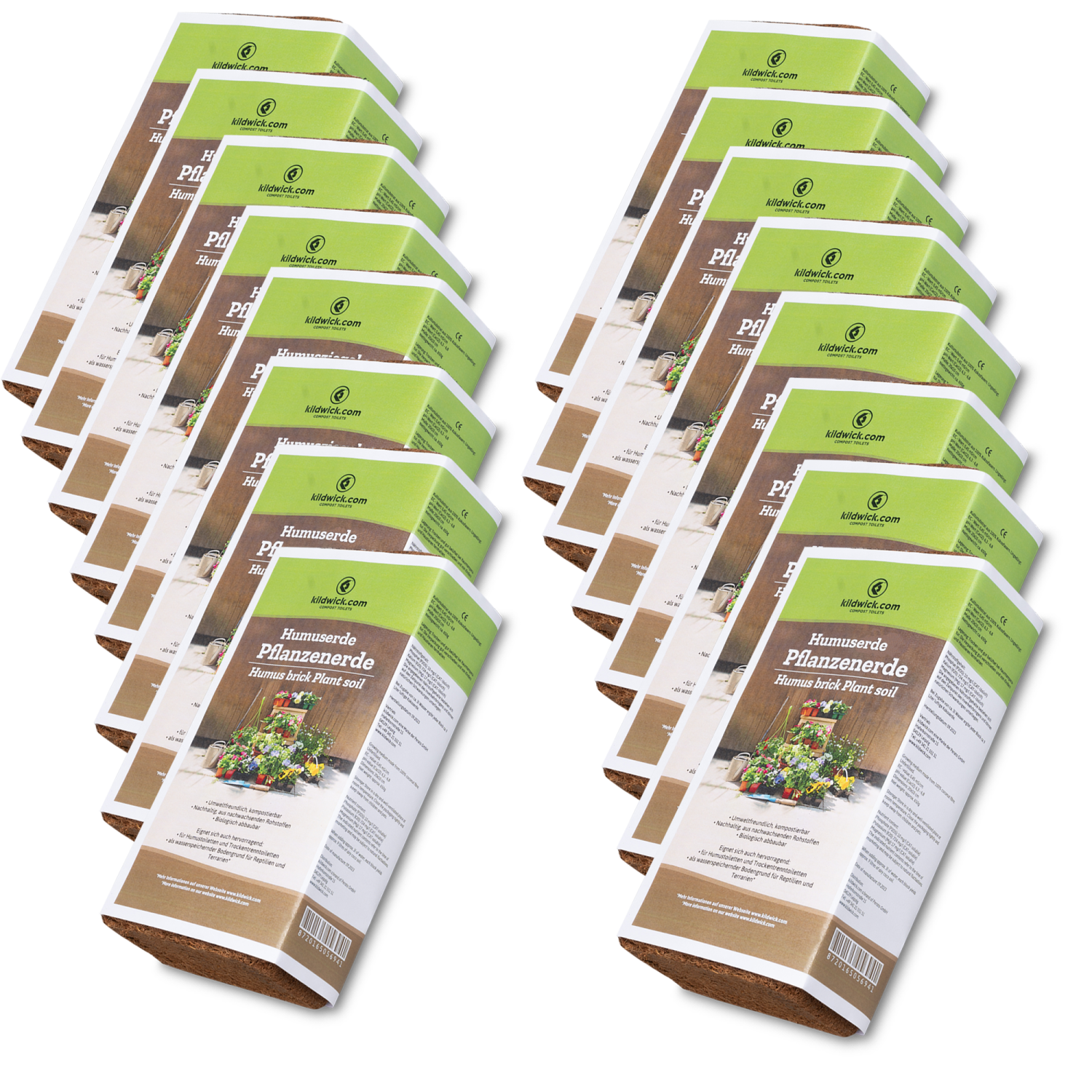 Kildwick Humuserde/Kokosziegel 16 x 650 g (2,79 € pro 1 kg)