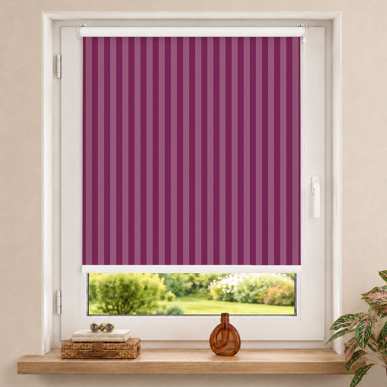 Rollo Längsstreifen in Fuchsia II