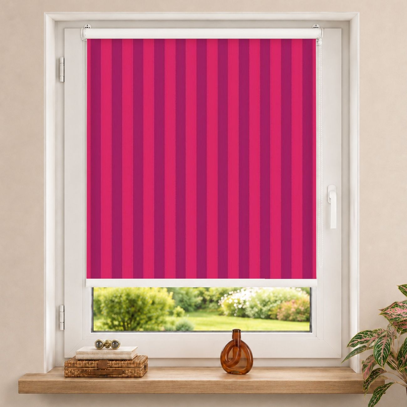 Rollo PopArt Sommer Streifen Pink Magenta
