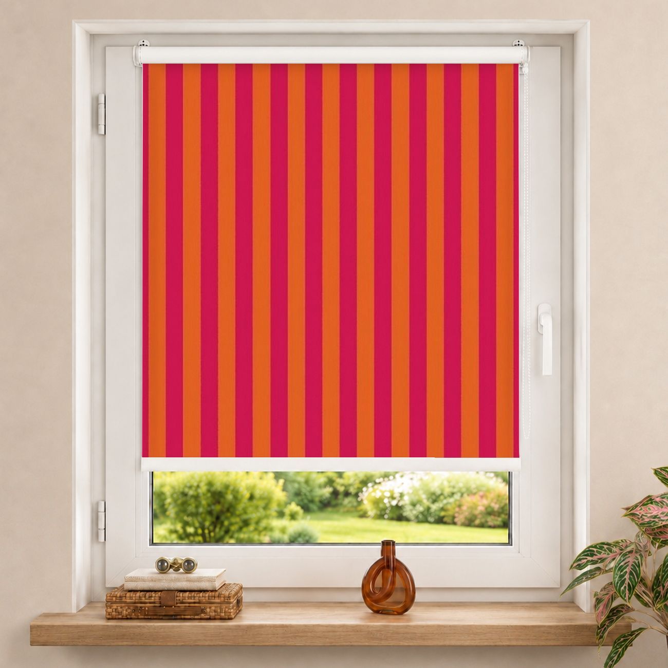 Rollo PopArt Sommer Streifen Pink Orange