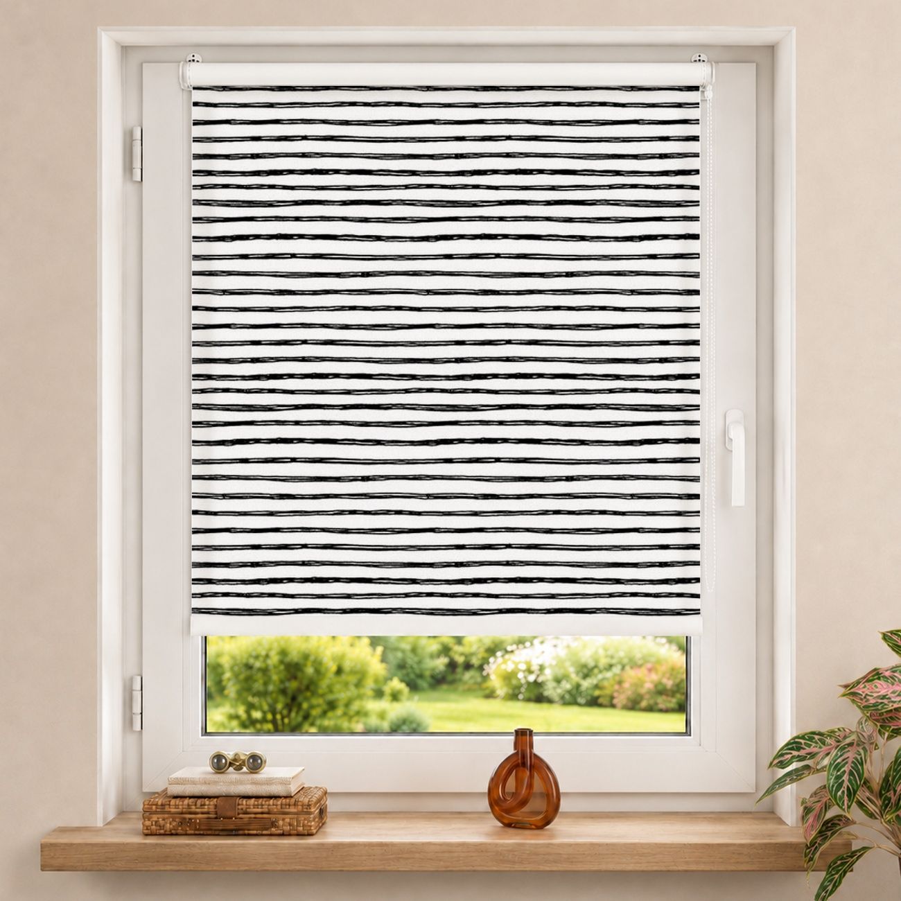 Rollo Schwarze Tusche Linienmuster