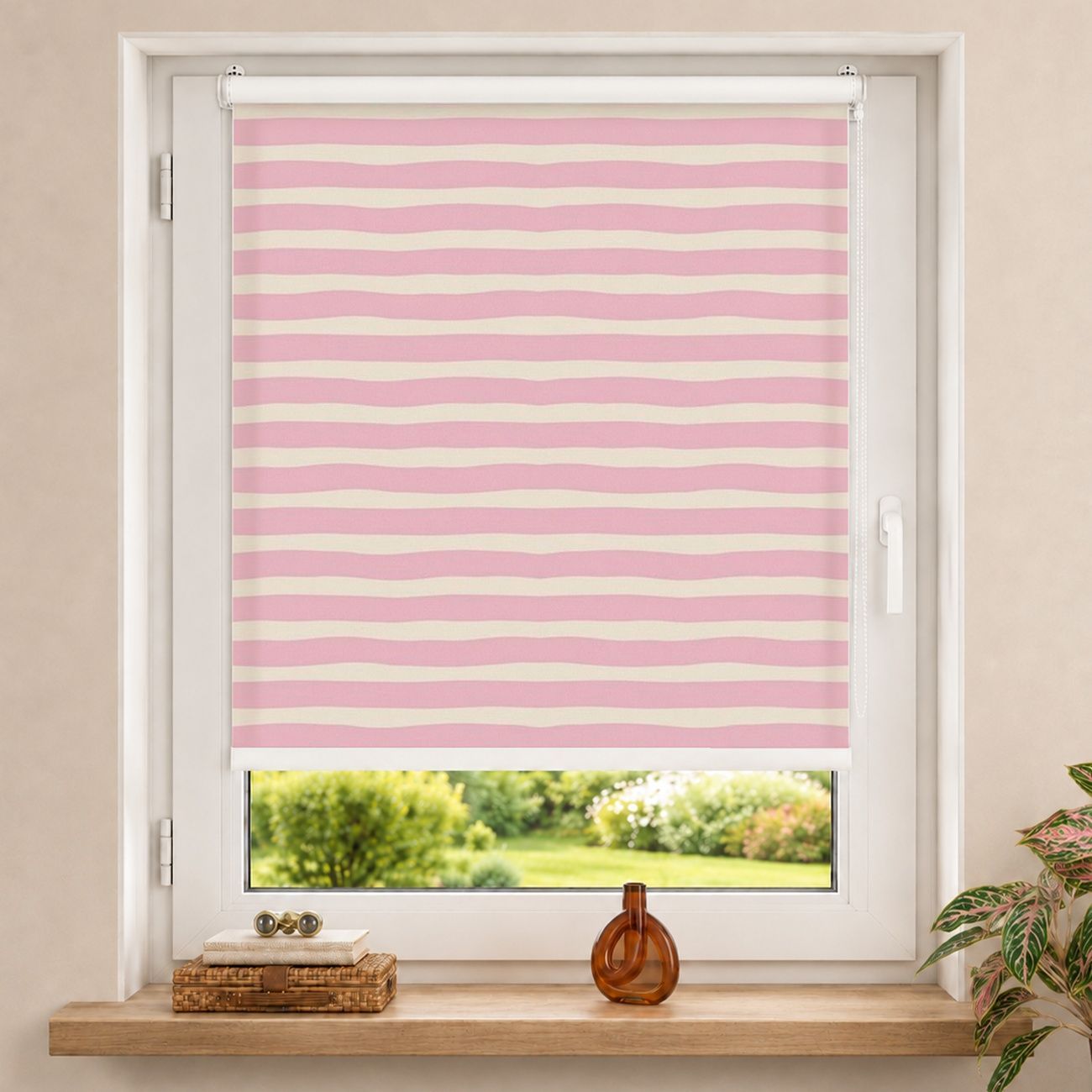 Rollo Sommerurlaub Rosa Streifen
