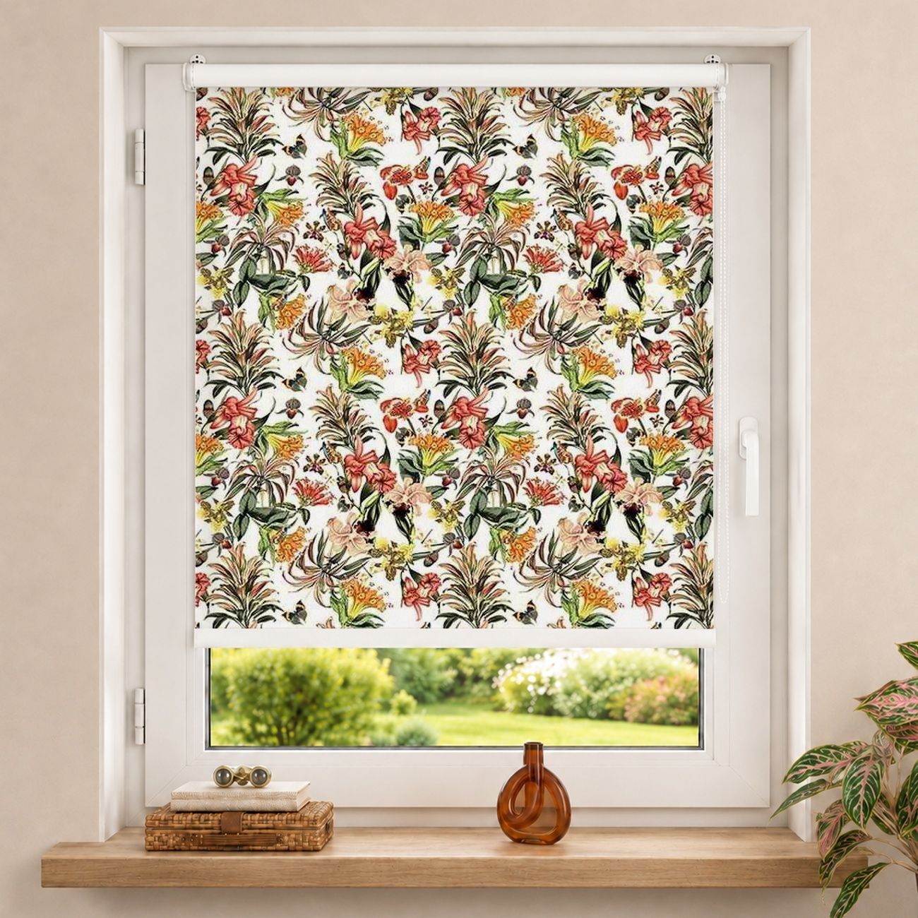 Rollo Tropische Blumen
