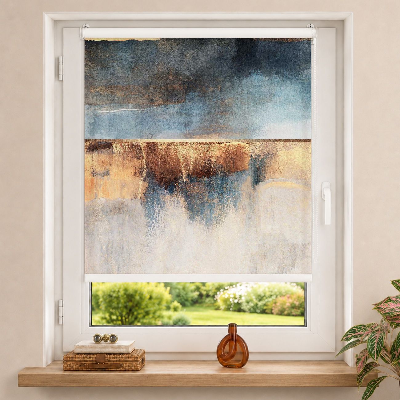 Rollo Abstraktes Seeufer in Gold