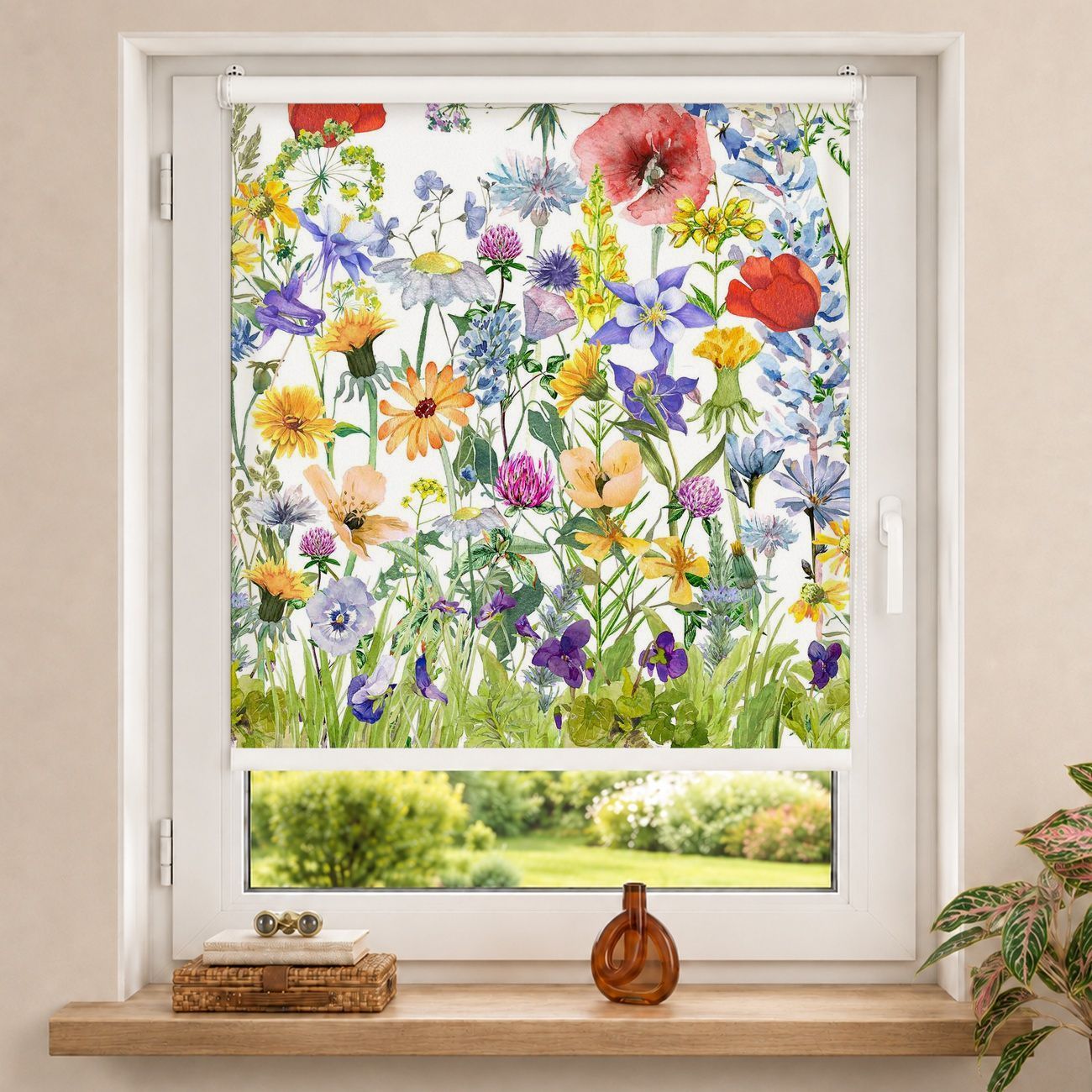 Rollo Aquarellierte Blumenwiese