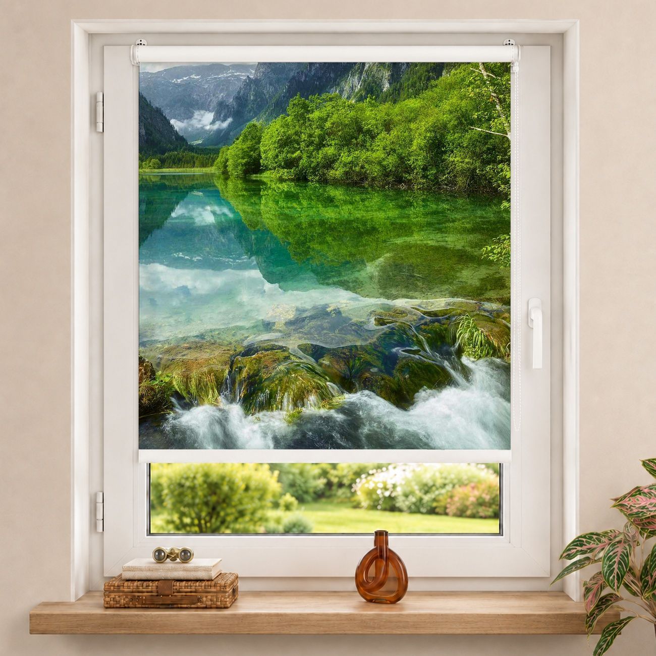 Rollo Bergsee mit Spiegelung