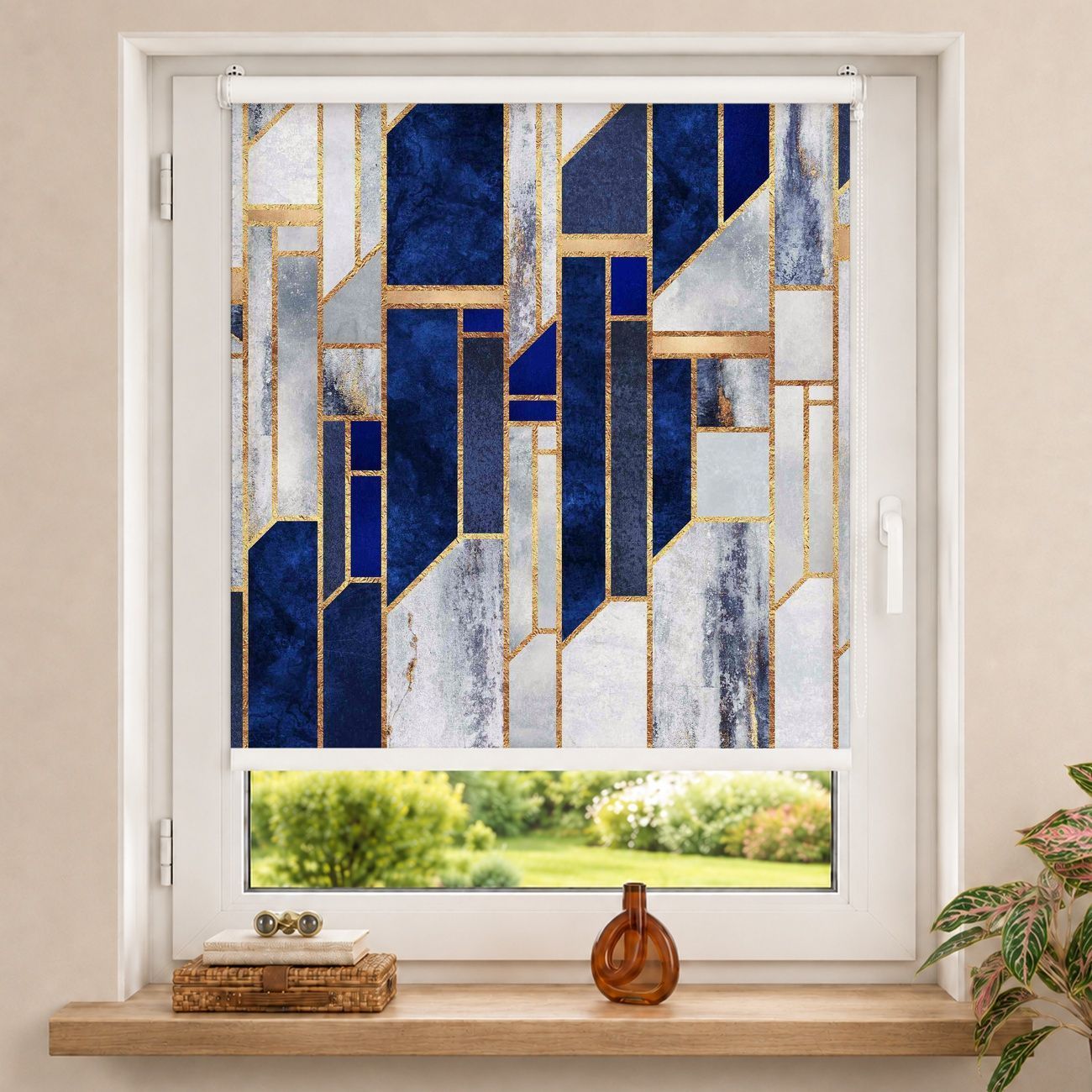 Rollo Geometrische Formen mit Gold
