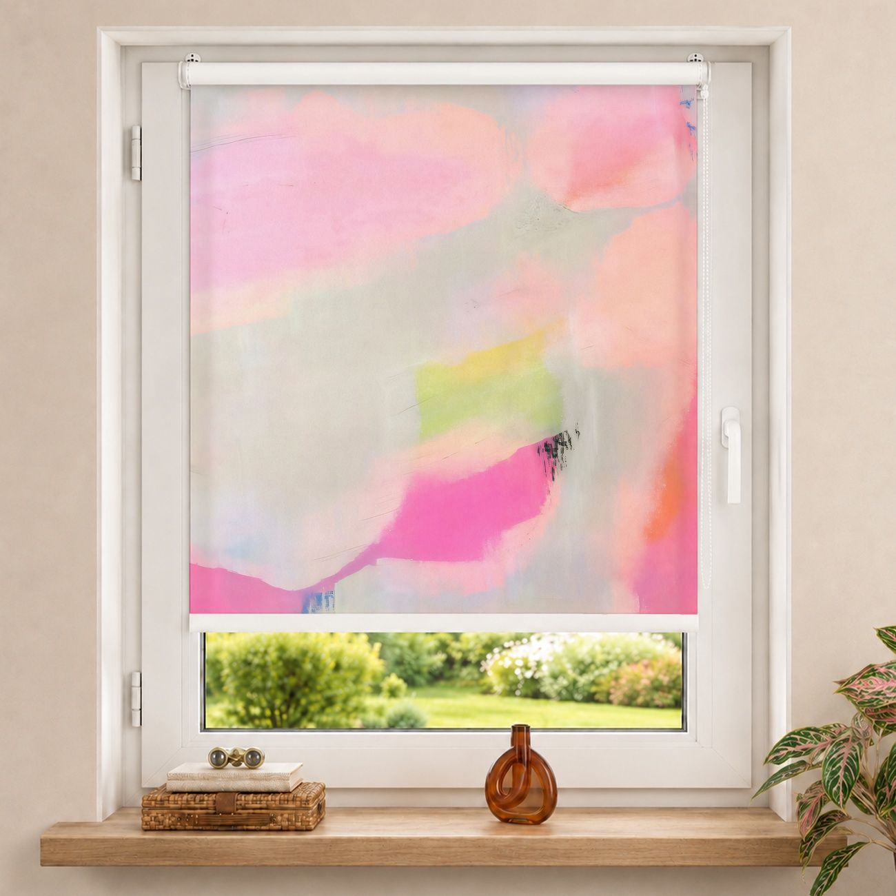 Rollo Pastell in Pink und Blau