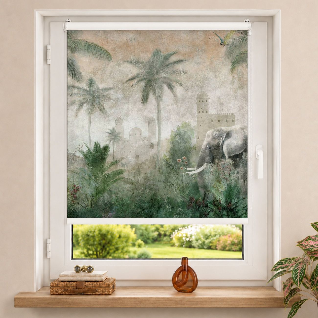 Rollo Vintage Dschungel Szene mit Elefant