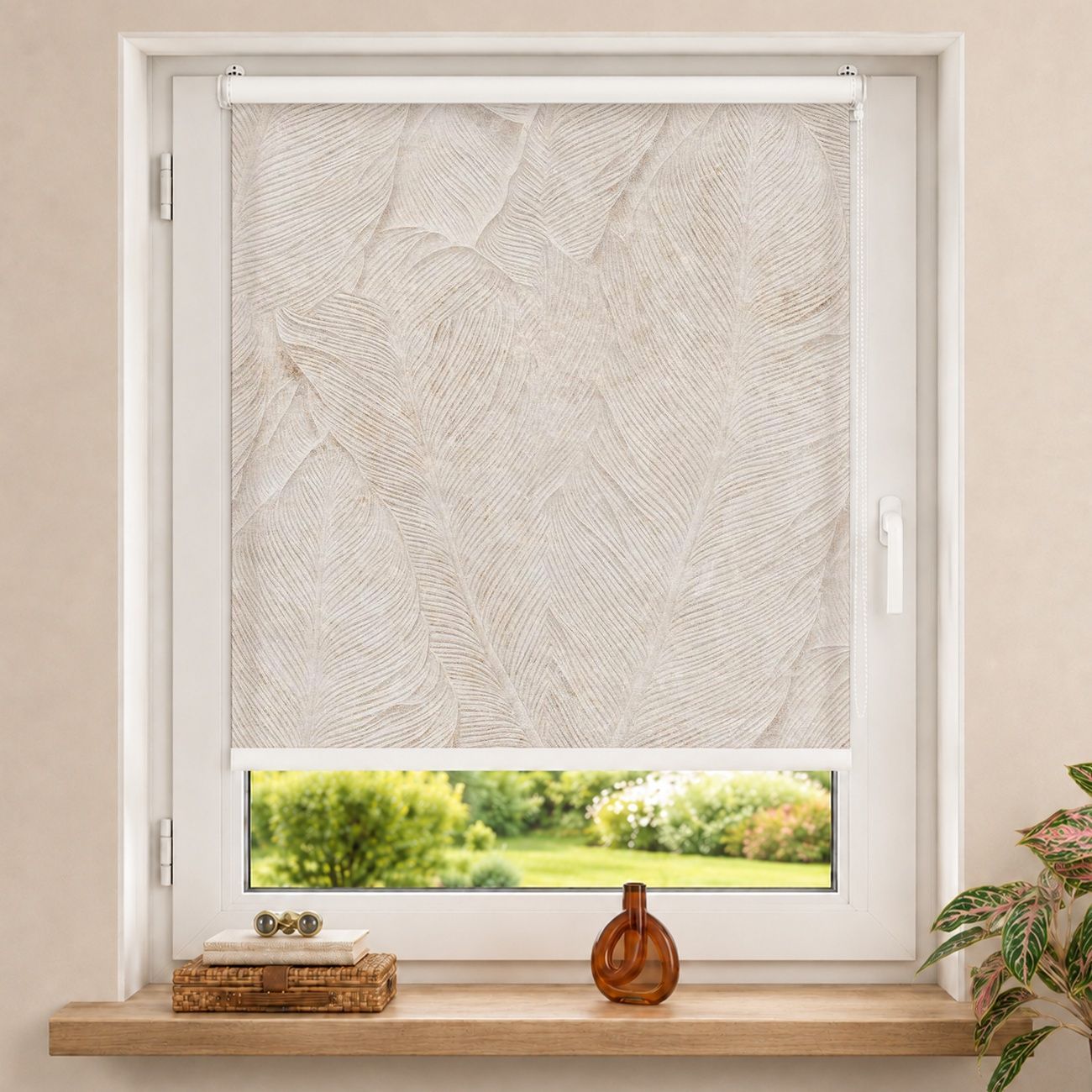 Rollo Zarte Federn in Creme