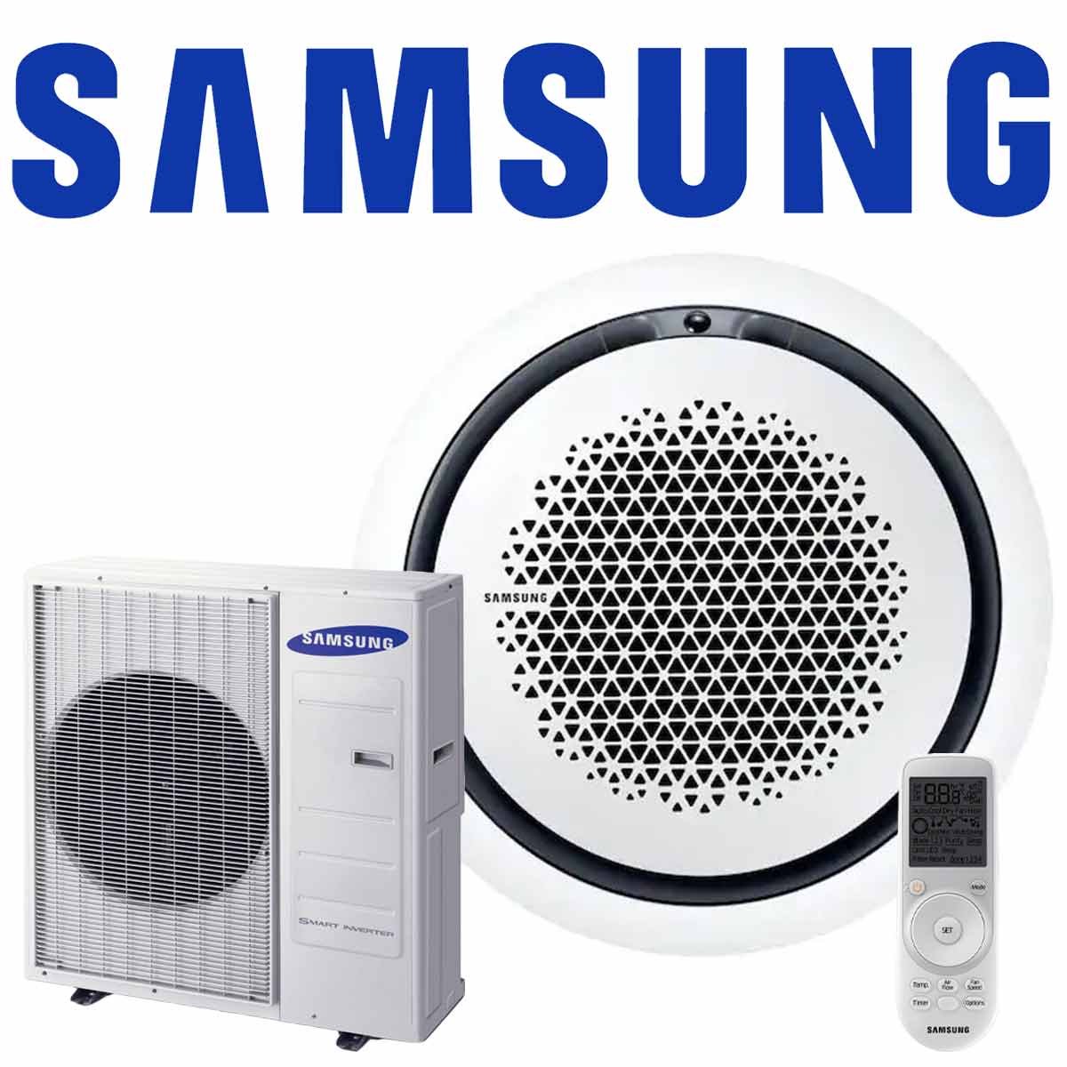 Samsung Singlesplit Set AC 120 WindFree 360° rund Kassette in weiß...