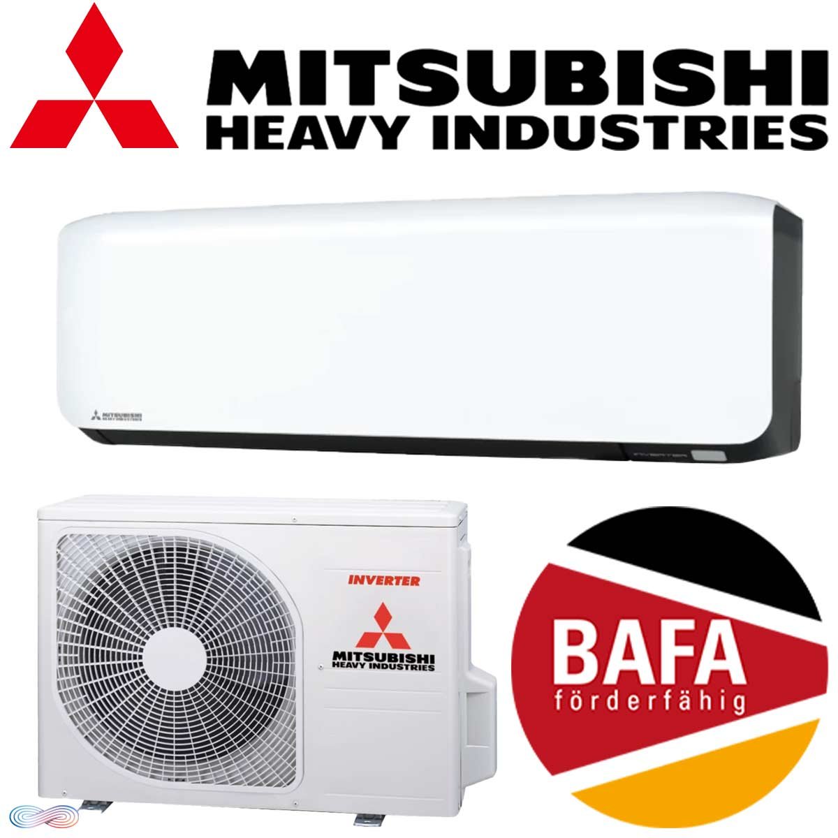 Mitsubishi Heavy Klimaanlage SRK25ZS-WFB 2,5 kW | BAFA förderfähig''