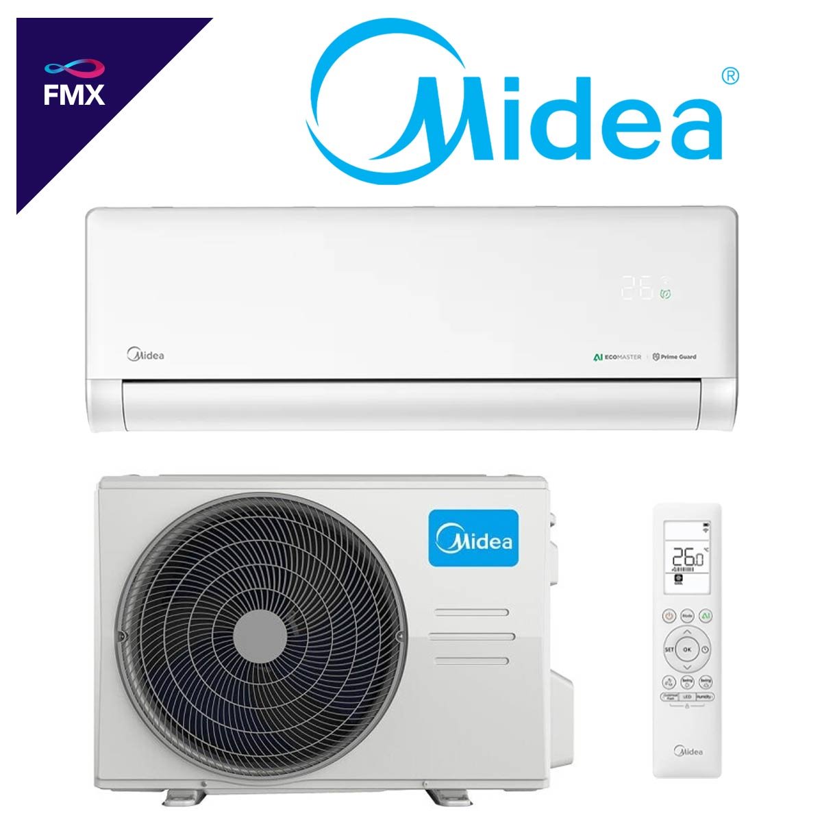 Midea Solstice 12 Klimaanlage | 3,5 kW Singlesplit Set | weiß''