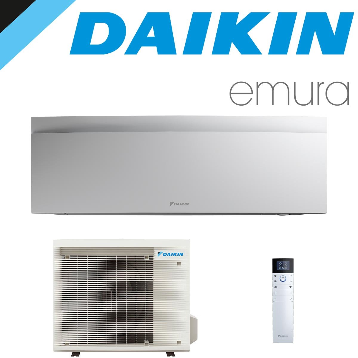 DAIKIN Emura 3 3,5 kW Singlesplit Set | Mattweiß | FTXJ35AW + RXJ35A''