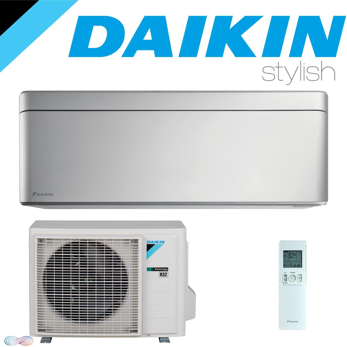 SET DAIKIN STYLISH Wandgerät Silber 3,5 kW''
