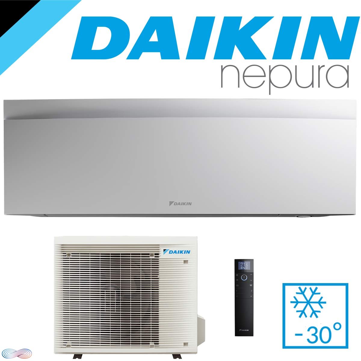 Daikin Klimaanlage Nepura Emura 3 SET 3,0 kW | Mattweiss | FTXTJ +...