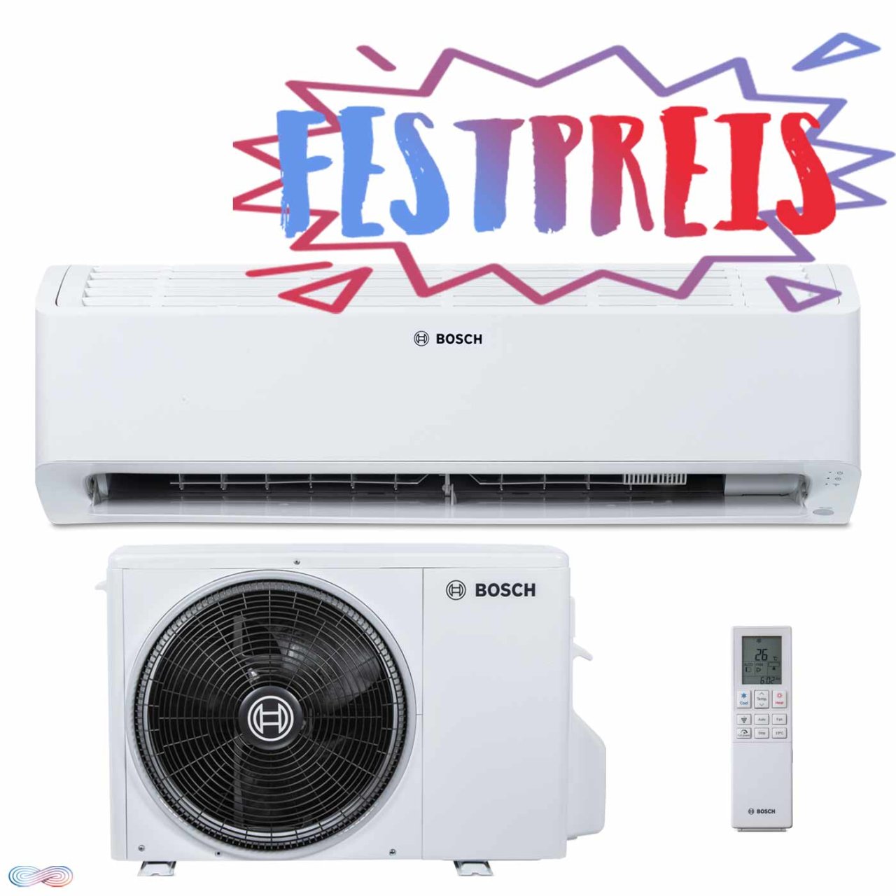 BOSCH Climate Class 6000i 2,5 kW Klimaanlage inkl. Montage''