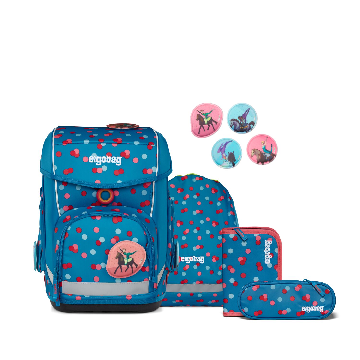 ergobag cubo 5-teiliges Schulrucksack-Set 2025 VoltiBär
