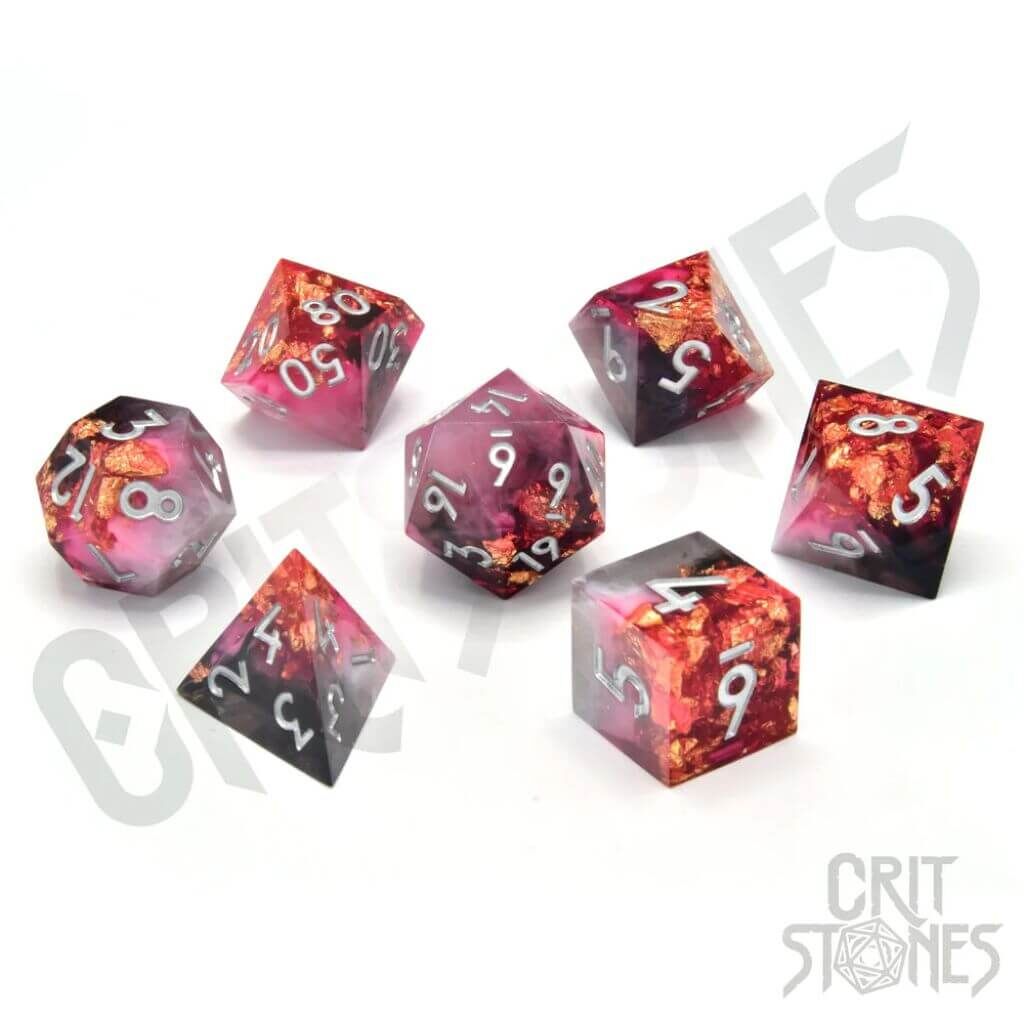 Sharp Edge Resin RPG Würfel Set Ruby Rift