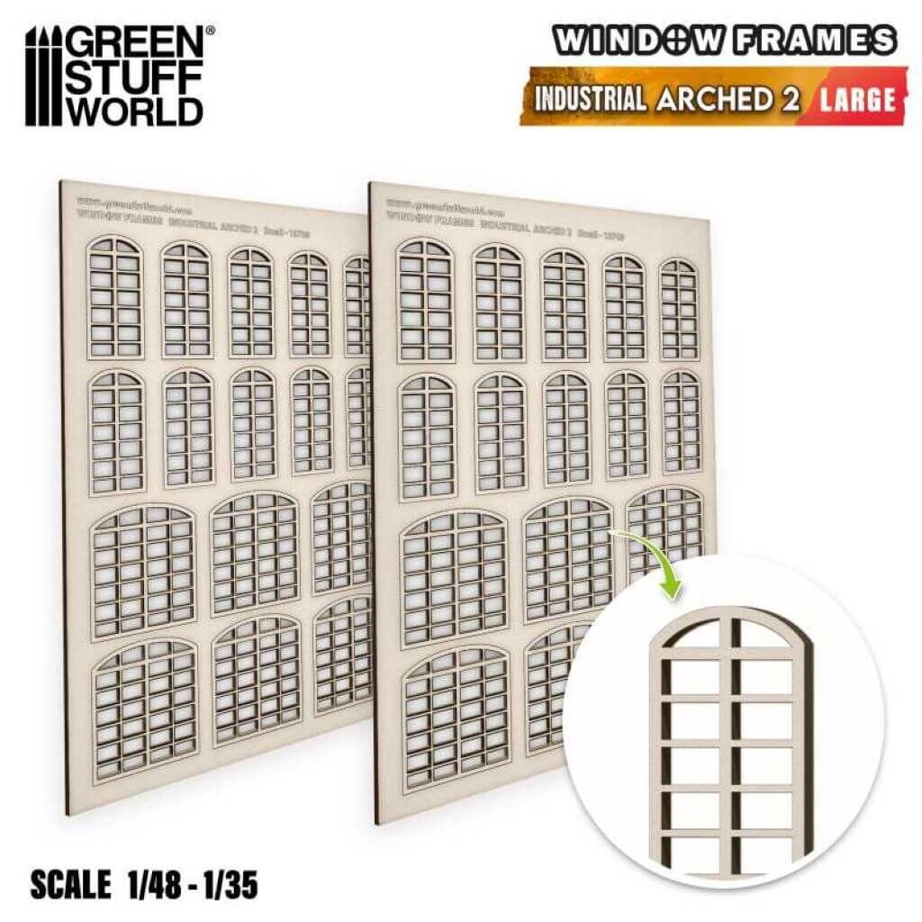 Miniatur Fenster - Industrie-Bogenfenster - Groß (Typ 2)