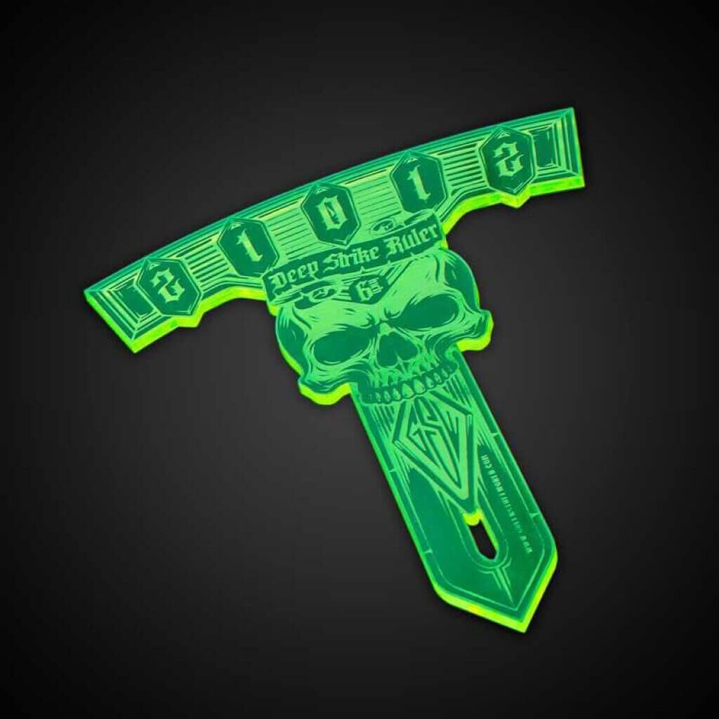 6 Zoll Deep Strike Schablone - Fluor Grün