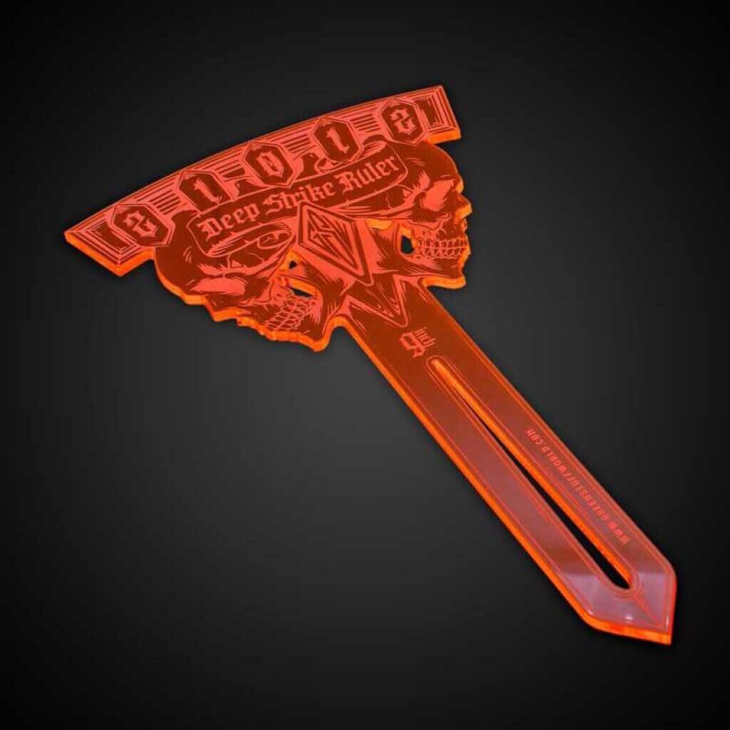 9 Zoll Deep Strike Schablone - Fluor Orange