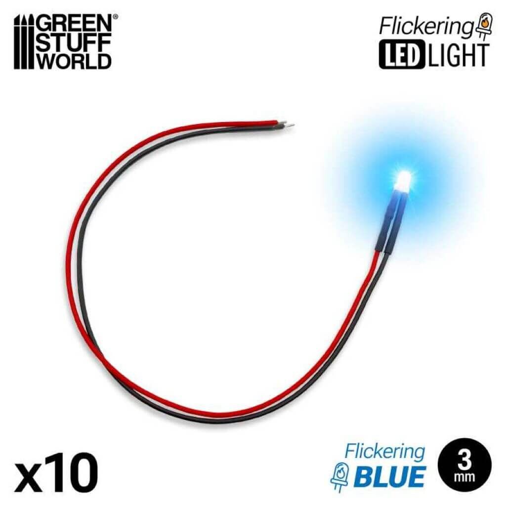 Blaue blinkende LED-Leuchten 3 mm