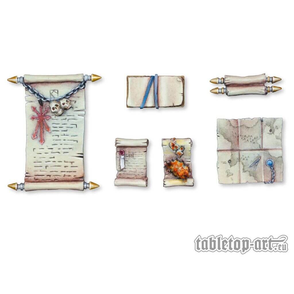 Karten und Schriftrollen - Set 1