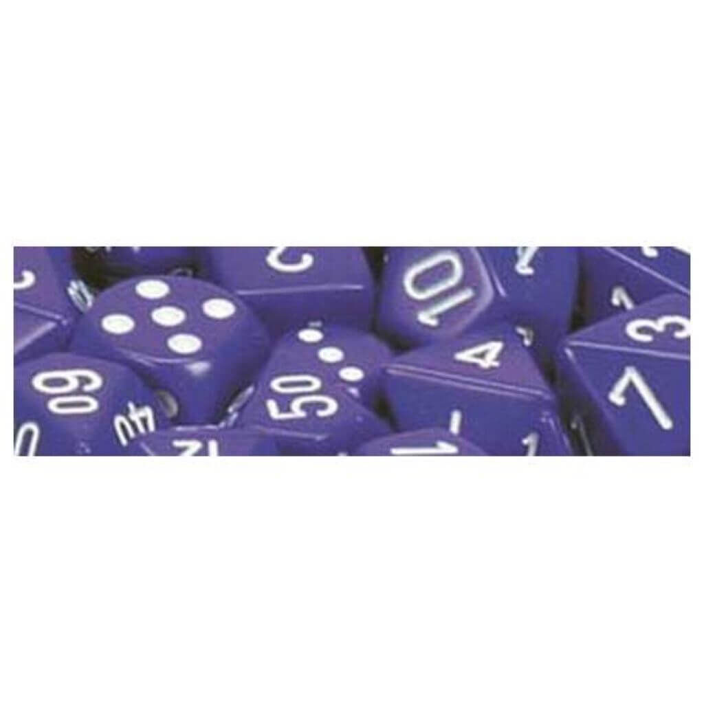 Opaque Polyhedral zehn W10 Set Purple White