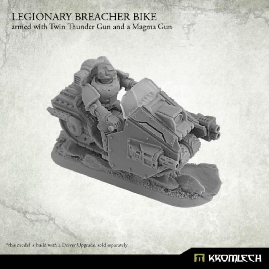 Legionary Breacher Bike (1) armed with twin thunder gun and magma rifle